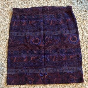 Forever 21 Purple Patterned Mini Skirt